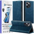 Etui na telefon Honor 400 PRO Niebieskie Oxygen BooK + Super Folia.webp