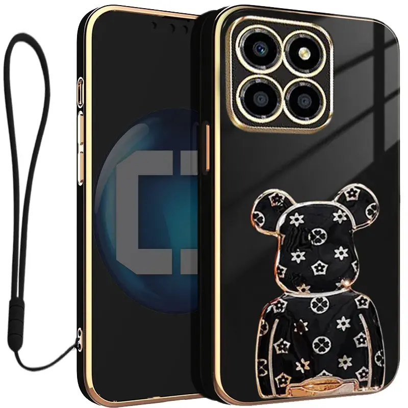 Etui na telefon Motorola EDGE 60 FUSION Czarne Oxygen BeaR + Uchwyt + Smycz.webp