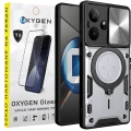 Etui na telefon Realme GT 7T 5G Srebrne Oxygen RR + Szkło Hartowane 9H.webp