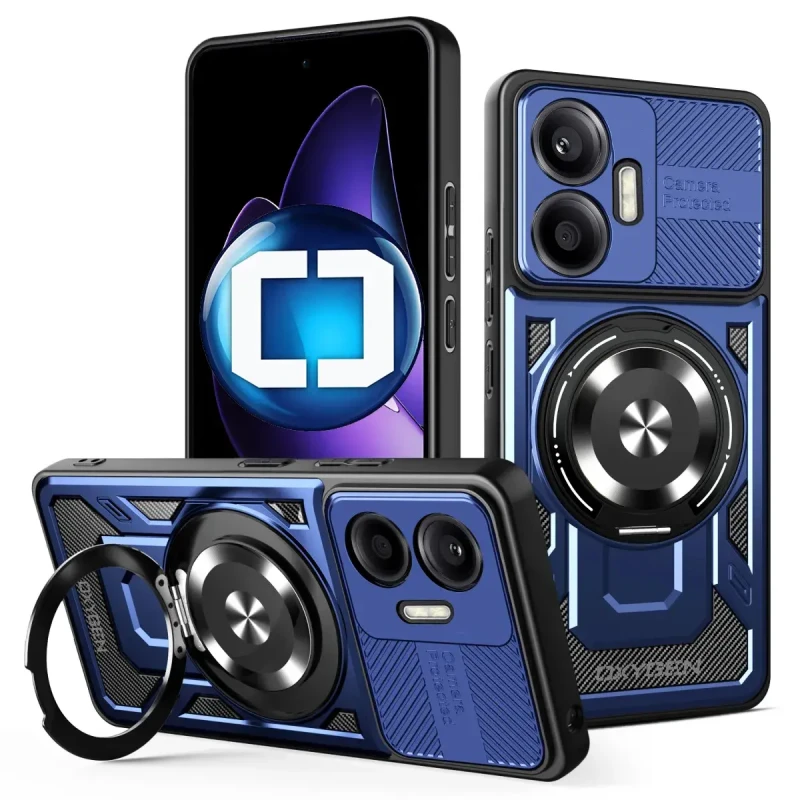 Etui na telefon Xiaomi POCO F7 Niebieskie Oxygen RR MAGSafe.webp