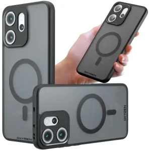 Etui na telefon Oppo Reno14 FS Czarne Oxygen MAGSafe