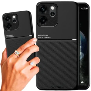 Etui na telefon Oppo Reno14 FS Czarne Oxygen IQS