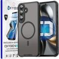 Etui na telefon Samsung Galaxy S25 FE Czarne Oxygen MAGSafe + Super Folia