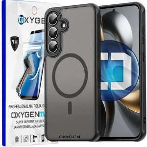 Etui na telefon Samsung Galaxy A17 Czarne Oxygen MAGSafe + Super Folia