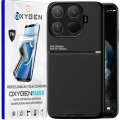 Etui na telefon Xiaomi 15T PRO Czarne Oxygen IQS + Super Folia