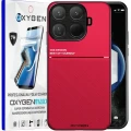 Etui na telefon Xiaomi 15T PRO Czerwone Oxygen IQS + Super Folia