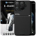Etui na telefon Xiaomi 15T Czarne Oxygen IQS + Szkło Hartowane X-HARD
