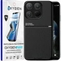 Etui na telefon Xiaomi 15T Czarne Oxygen IQS + Super Folia