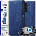 Etui na telefon Samsung Galaxy S25 FE Niebieskie Oxygen BooK + Super Folia