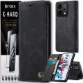 Etui na telefon Oppo Reno14 5G Czarne Oxygen BooK + Szkło Hartowane X-HARD