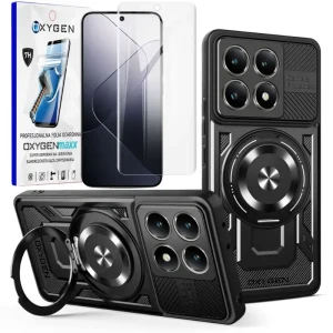 Etui na telefon Xiaomi 15T Oxygen RR MAGSafe Czarne + Super Folia