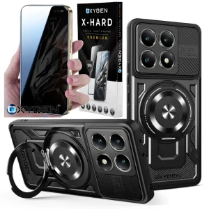 Etui na telefon Xiaomi 15T Oxygen RR MAGSafe Czarne + Szkło Hartowane X-HARD