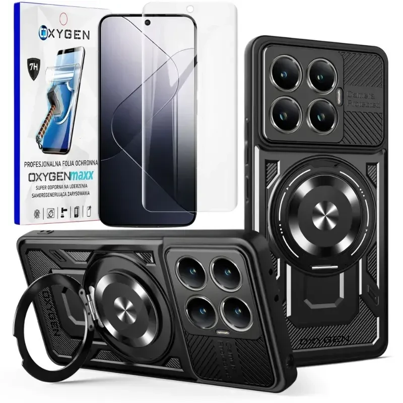 Etui na telefon Xiaomi 15T PRO Oxygen RR MAGSafe Czarne + Super Folia