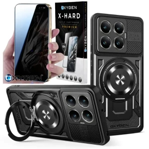 Etui na telefon Xiaomi 15T PRO Oxygen RR MAGSafe Czarne + Szkło Hartowane X-HARD
