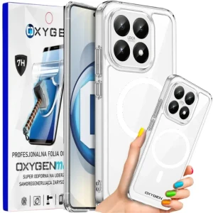 Etui na telefon Xiaomi 15T Bezbarwne Oxygen PURE MAGSafe + Super Folia 