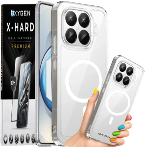 Etui na telefon Xiaomi 15T PRO Bezbarwne Oxygen PURE MAGSafe + Szkło Hartowane X-HARD