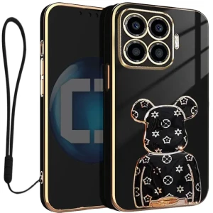 Etui na telefon Xiaomi 15T PRO Czarne Oxygen BeaR + Uchwyt + Smycz