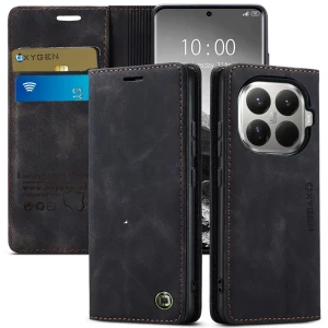 Etui na telefon Xiaomi 15T PRO Czarne Oxygen BooK