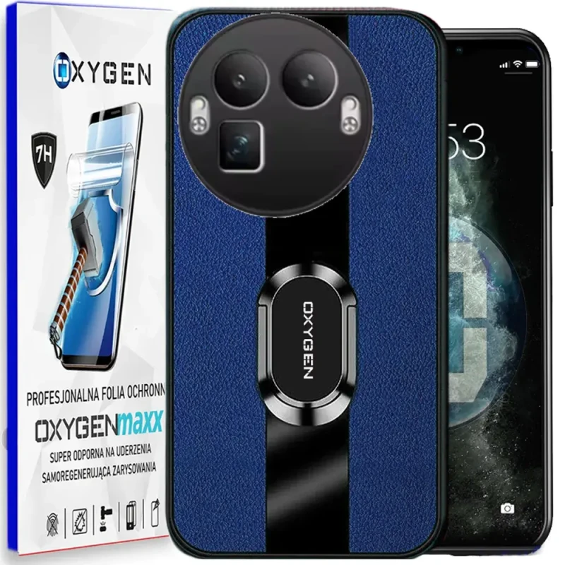 Etui na telefon Realme GT 8 PRO Oxygen PAX Niebieskie + Super Folia