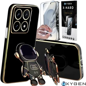 Etui na telefon Xiaomi 15T Czarne Oxygen Astro + Szkło Hartowane X-HARD