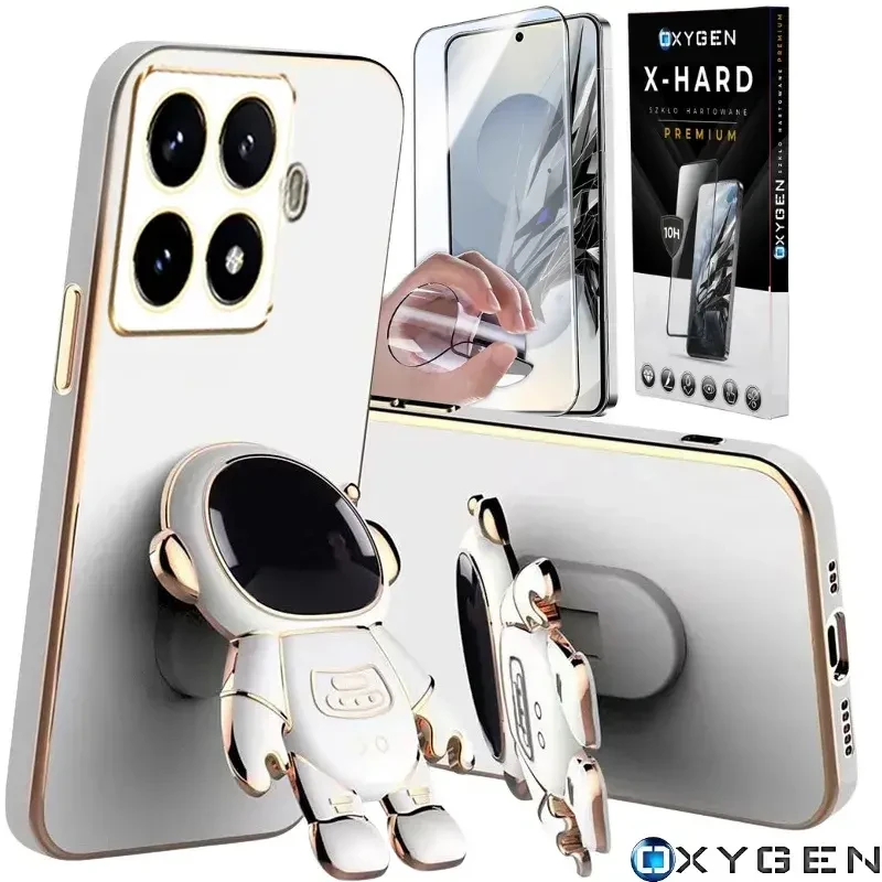 Etui na telefon Xiaomi 15T PRO Białe Oxygen Astro + Szkło Hartowane X-HARD