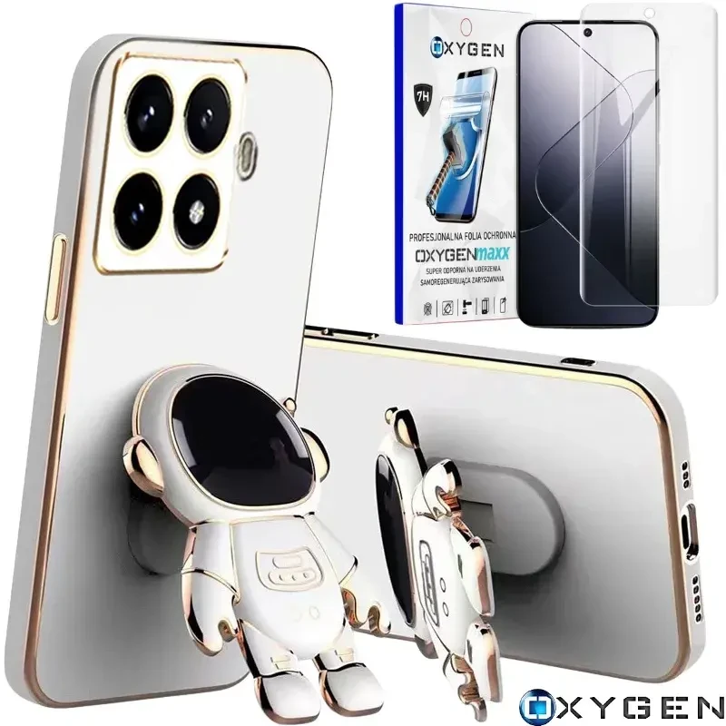 Etui na telefon Xiaomi 15T PRO Białe Oxygen Astro + Super Folia