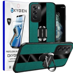 Etui na telefon Oppo Reno12 5G Zielone Oxygen Pax + Super Folia