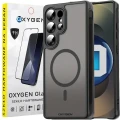 Etui na telefon Samsung Galaxy S25 ULTRA Oxygen MAGSafe Czarne + Szkło PREMIUM