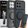 Etui na telefon Xiaomi Poco F8 Pro Czarne Oxygen MAGSafe + Szkło Hartowane X-HARD