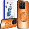 Etui na telefon Xiaomi 15T 5G Pomarańczowe Oxygen LeaS MAGSafe + Super Folia