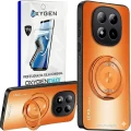 Etui na telefon Xiaomi Redmi Note 15 PRO PLUS 5G Pomarańczowe Oxygen LeaS MAGSafe  + Super Folia