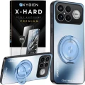 Etui na telefon  Xiaomi Poco F8 Ultra Niebieskie Oxygen LeaS MAGSafe + Szkło Hartowane X-HARD