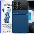 Etui na telefon Xiaomi Poco F8 Pro Niebieskie Oxygen IQS + Super Folia