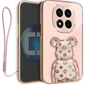 Etui na telefon Xiaomi Poco M8 Pro 5G Różowe Oxygen BeaR + Uchwyt + Smycz