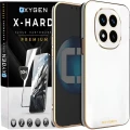 Etui na telefon Xiaomi Poco M8 Pro 5G Oxygen GLOW Białe + Szkło Hartowane X-HARD