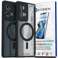 Etui na telefon Motorola Edge 50 Fusion Czarne Oxygen MAGSafe + Super Folia
