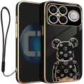 Etui na telefon Xiaomi Poco F8 Ultra Czarne Oxygen BeaR + Uchwyt + Smycz