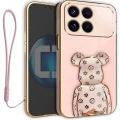 Etui na telefon Xiaomi Poco F8 Pro Różowe Oxygen BeaR + Uchwyt + Smycz