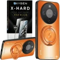 Etui na telefon Honor Magic8 Lite Pomarańczowe Oxygen LeaS MAGSafe  + Szkło Hartowane X-HARD