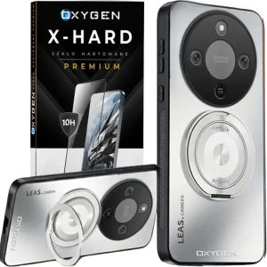 Etui na telefon Honor Magic8 Lite Białe Oxygen LeaS MAGSafe  + Szkło Hartowane X-HARD