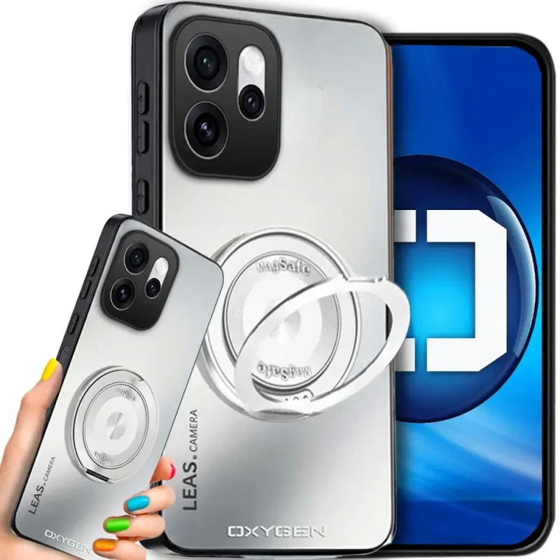 Etui na telefon Oppo Reno15 F FS Białe Oxygen LeaS MAGSafe