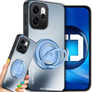 Etui na telefon Oppo Reno15 F/ FS Niebieskie Oxygen LeaS MAGSafe