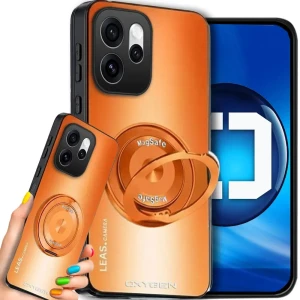Etui na telefon Oppo Reno15 F/ FS Pomarańczowe Oxygen LeaS MAGSafe 