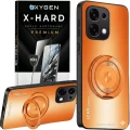 Etui na telefon Oppo A6 Pro Pomarańczowe Oxygen LeaS MAGSafe  + Szkło Hartowane X-HARD