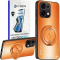 Etui na telefon Oppo A6 Pro Pomarańczowe Oxygen LeaS MAGSafe  + Super Folia