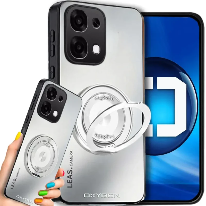 Etui na telefon Oppo A6 Pro Białe Oxygen LeaS MAGSafe