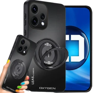 Etui na telefon Oppo Reno15 5G Czarne Oxygen LeaS MAGSafe
