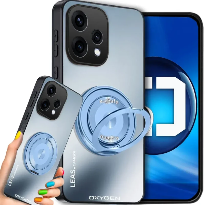 Etui na telefon Oppo Reno15 5G Niebieskie Oxygen LeaS MAGSafe