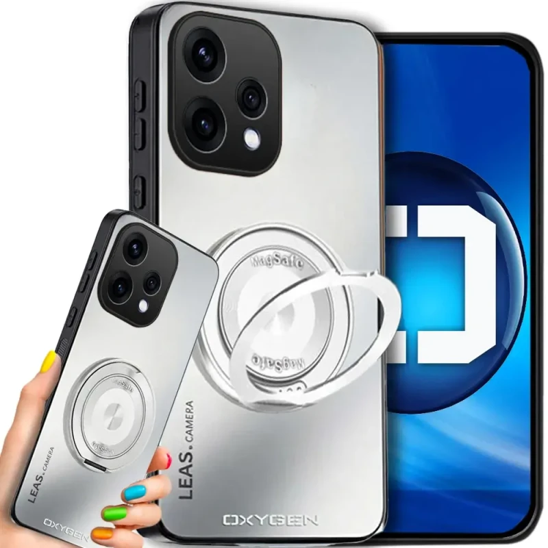 Etui na telefon Oppo Reno15 5G Białe Oxygen LeaS MAGSafe