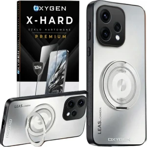 Etui na telefon Oppo Reno15 5G Białe Oxygen LeaS MAGSafe  + Szkło Hartowane X-HARD